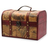 Set van 3 Koloniale Dozen - Oude Wereld Kaart