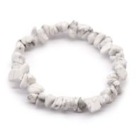 Geslepen Edelstenen Stukjes Armband - Witte Jaspis
