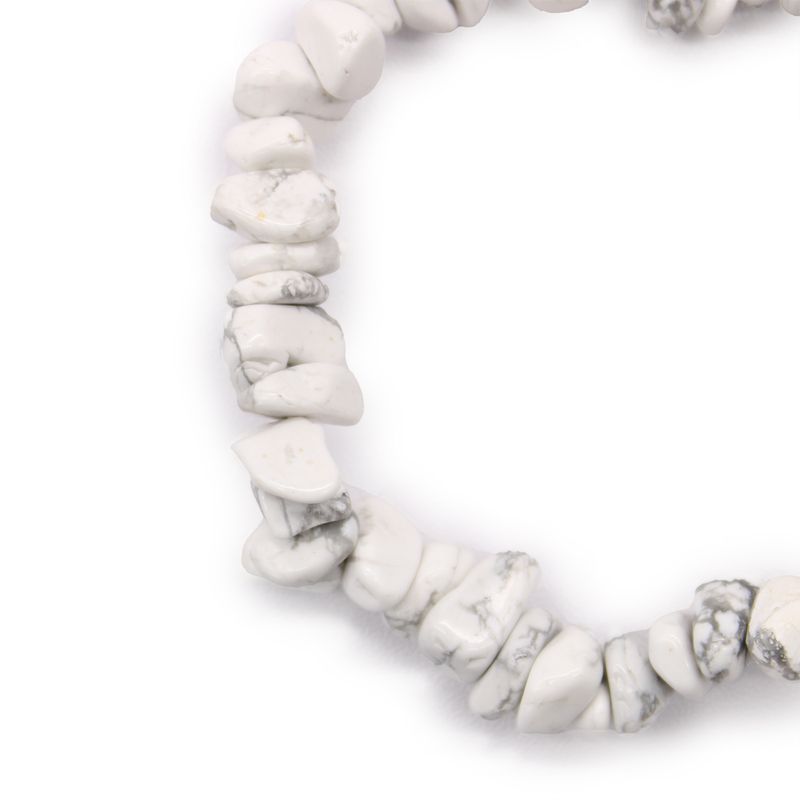 Geslepen Edelstenen Stukjes Armband - Witte Jaspis