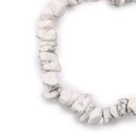 Geslepen Edelstenen Stukjes Armband - Witte Jaspis