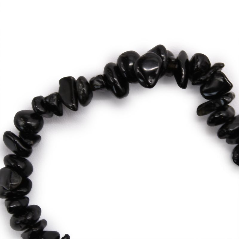 Geslepen Edelstenen Stukjes Armband - Zwart Agaat