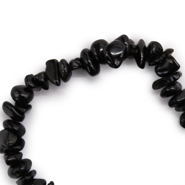 Geslepen Edelstenen Stukjes Armband - Zwart Agaat