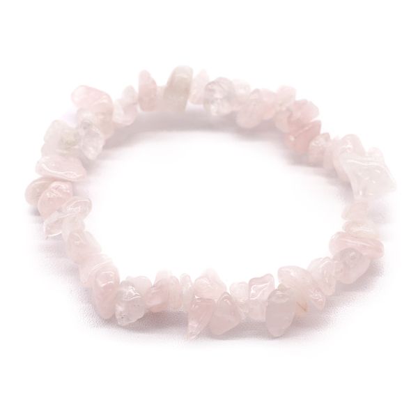 Rozenkwarts Edelsteen Armband Badbruisbal - Wit Label