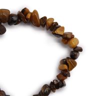 Geslepen Edelstenen Stukjes Armband - Tijgeroog