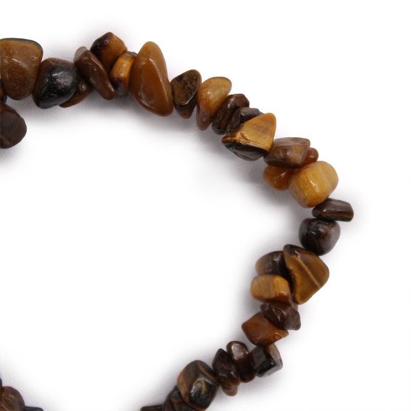 Geslepen Edelstenen Stukjes Armband - Tijgeroog
