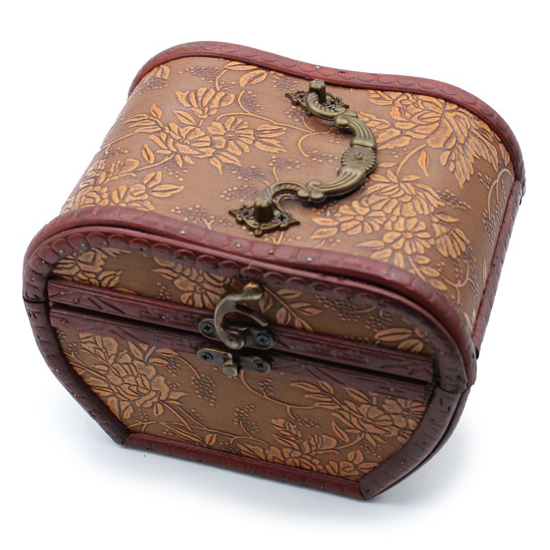 1920's Stijl Doos - Appelvorm - Bloem Motief