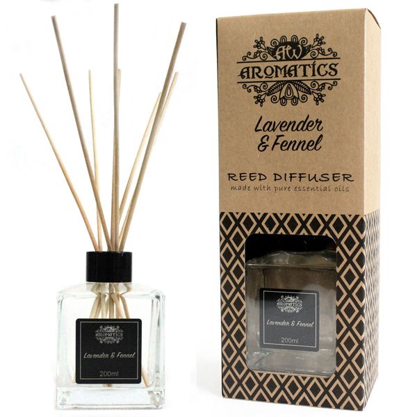 Pure Essentiële Oliën Reed Diffusers - Lavendel & Venkel - 200ml