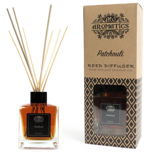 Pure Essentiële Oliën Reed Diffusers - Patchouli - 200ml