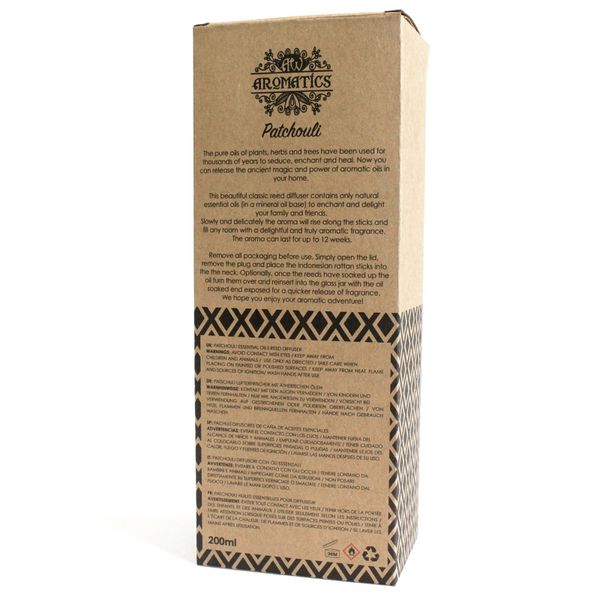 Pure Essentiële Oliën Reed Diffusers - Patchouli - 200ml