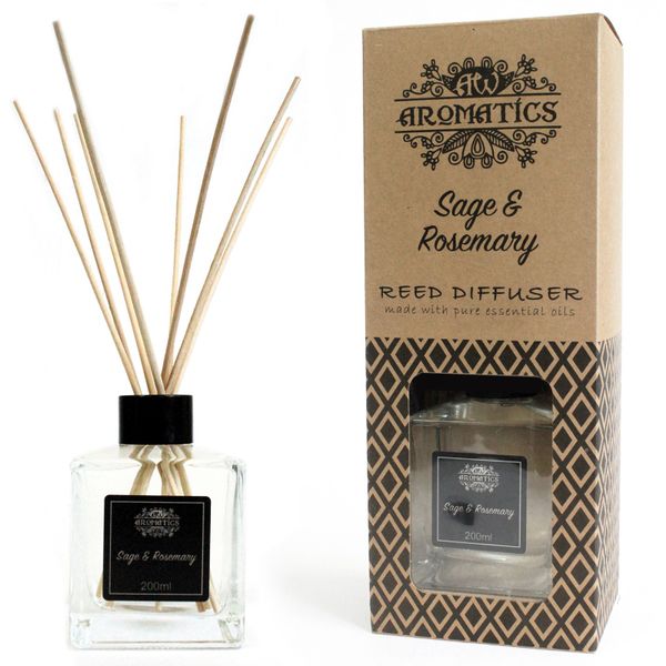 Pure Essentiële Oliën Reed Diffusers - Salie & Rozemarijn - 200ml