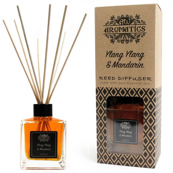 Pure Essentiële Oliën Reed Diffusers - Ylang Ylang & Mandarijn - 200ml