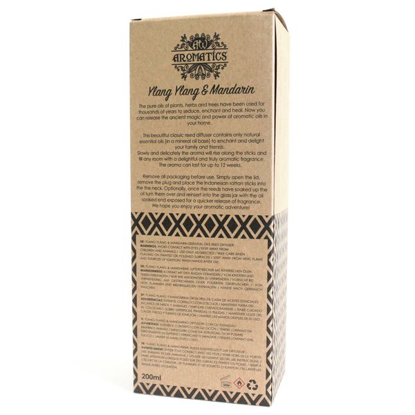 Pure Essentiële Oliën Reed Diffusers - Ylang Ylang & Mandarijn - 200ml