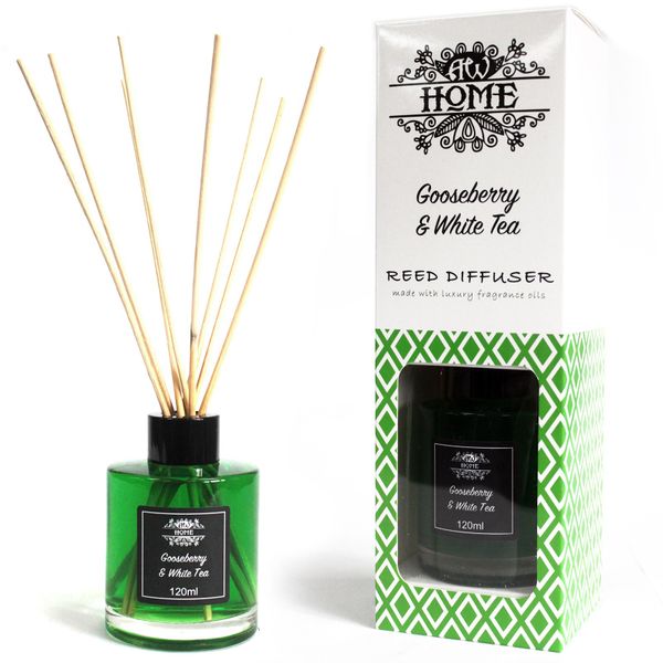 Aromatische Riet Diffuser Luchtverfrisser - 120ml - Kruisbes en Witte Thee