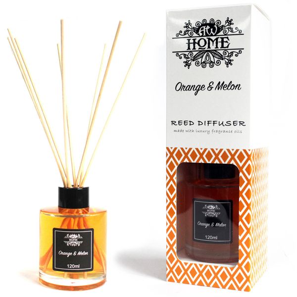 Aromatische Riet Diffuser Luchtverfrisser - 120ml - Sinaasappel & Meloen