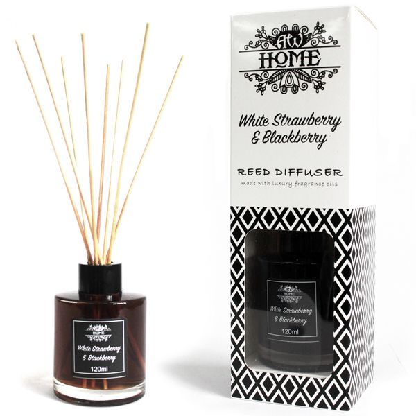 Aromatische Riet Diffuser Luchtverfrisser - 120ml - Witte Aardbei & Braambes