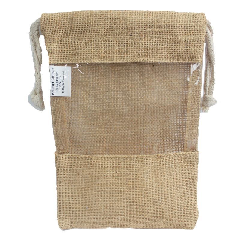 Jute Zakje met Kijkvenster - Groot - 25 x 16cm