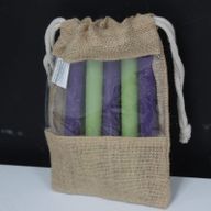 Jute Zakje met Kijkvenster - Groot - 25 x 16cm