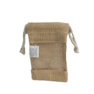 Jute Zakje met Kijkvenster - Klein - 16 x 10cm