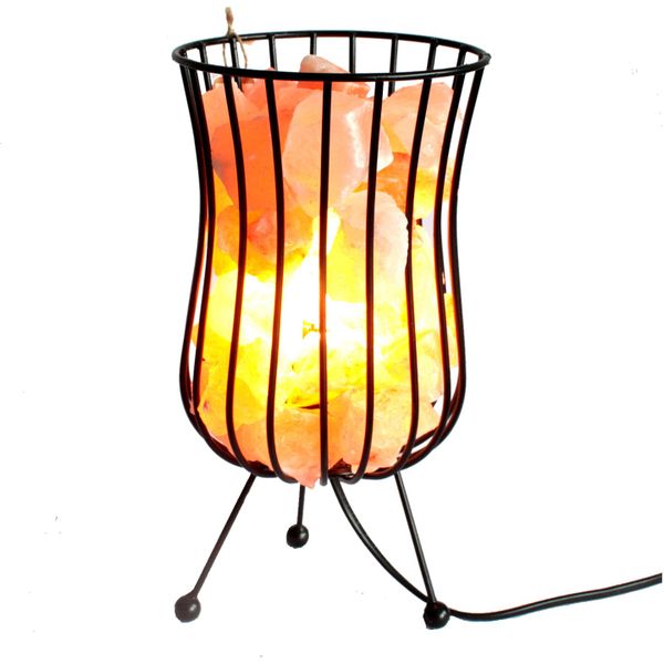Tall Industrial Iron Lamp, Cable and Bulb