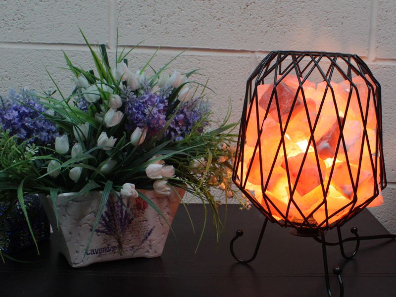 Mesh Industrial Iron Lamp, Cable and Bulb
