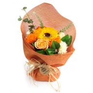 Oranje Staand Zeepbloemboeket - Special