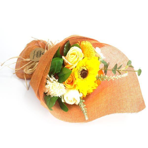 Oranje Staand Zeepbloemboeket - Special