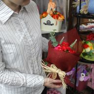 Zeep Bloemen Boeket - Oranje