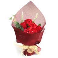 Rode zeepbloemenboeket - Special