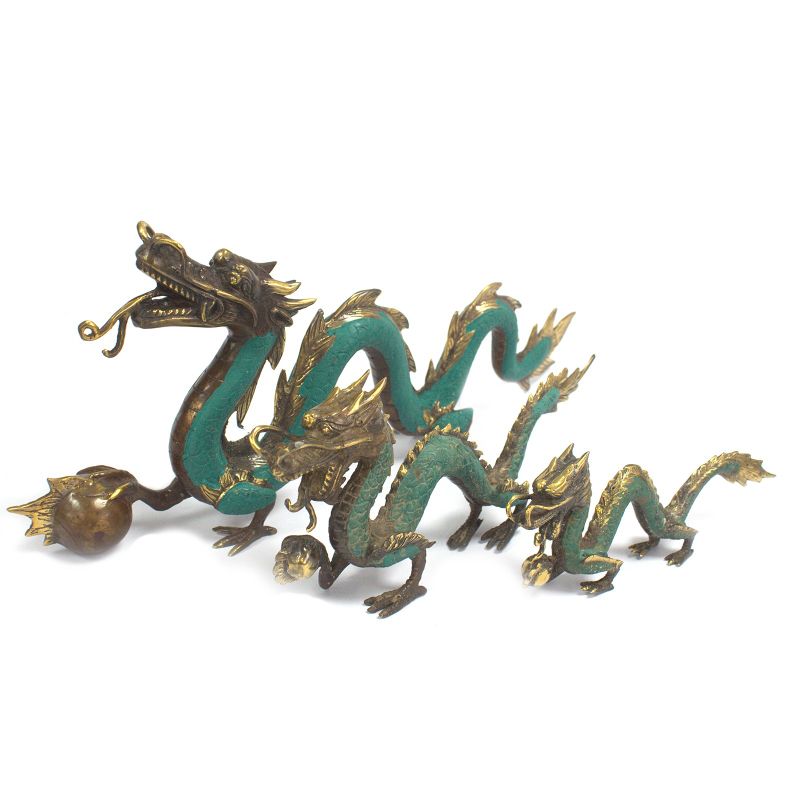 Fengshui - Draak met Bol - Klein - 20cm