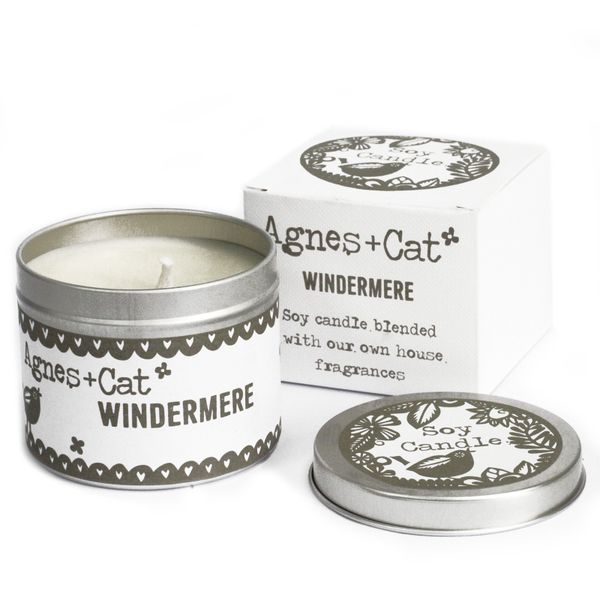 200g Sojawas Kaars in Blik met Geschenkdoos- Windermere