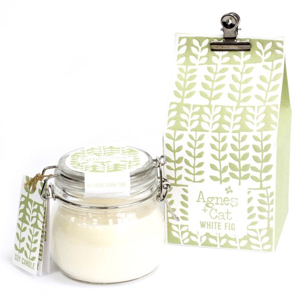 Sojawas Kaars in Kilner Jar - 400g - White Fig