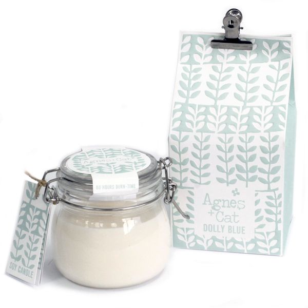 Sojawas Kaars in Kilner Jar - 400g - Dolly Blue