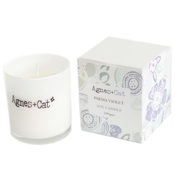 200g Sojawas Geurkaars in Geschenkdoos - Parma Violet