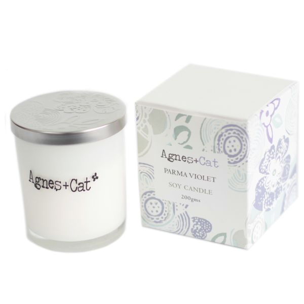 200g Sojawas Geurkaars in Geschenkdoos - Parma Violet