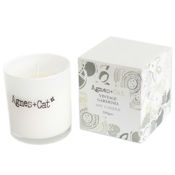 200g Sojawas Geurkaars in Geschenkdoos - Vintage Gardenia