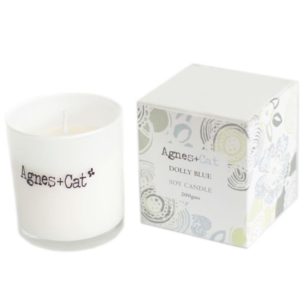200g Sojawas Geurkaars in Geschenkdoos - Dolly Blue