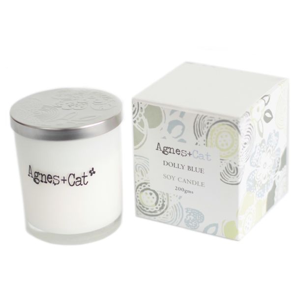 200g Sojawas Geurkaars in Geschenkdoos - Dolly Blue