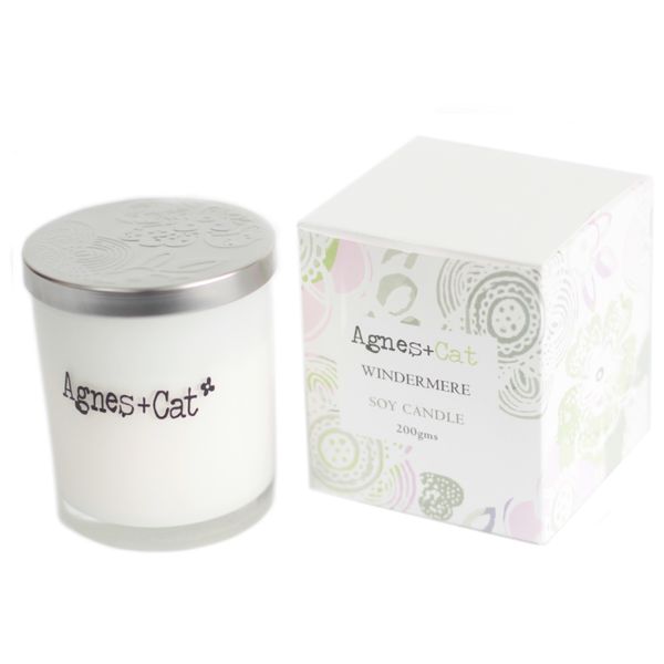 200g Sojawas Geurkaars in Geschenkdoos - Windermere