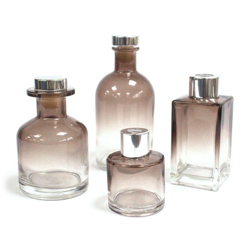 250 ml Round Antique Reed Diffuser Bottle - Houtskool (doppen worden apart verkocht)