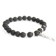 Edelsteen Armband - Engelen Vleugel - Zwart Agaat
