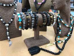 Edelsteen Armband - Bronzen Schedel - Bloedsteen
