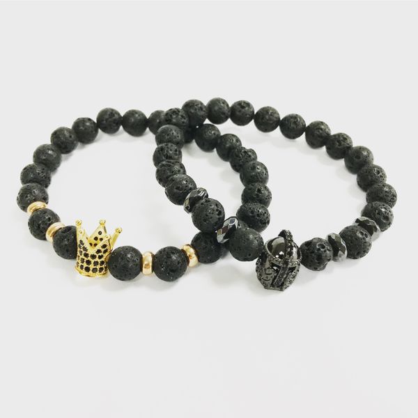 Edelsteen Armband - Kristal Kroon - Zwarte Agaat