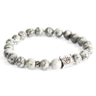Edelsteen Armband - Kroon - Grijs Agaat