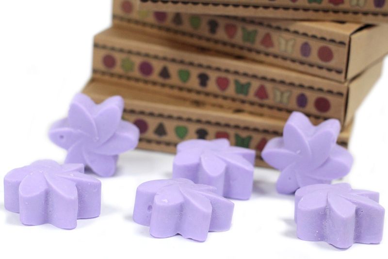 Doos met 6 Sojawas Melts - Lavendelveld