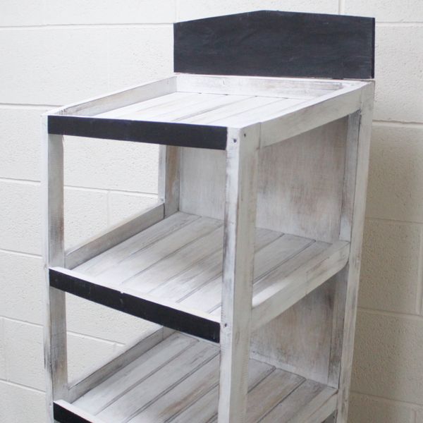 Houten Display Unit voor Bad Bommen 5 planken - Whitewash