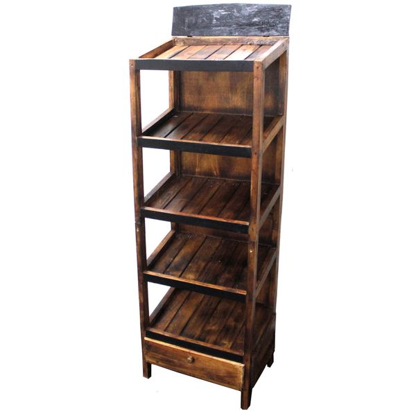 Houten Display Unit voor Bad Bommen 5 planken - Bruin
