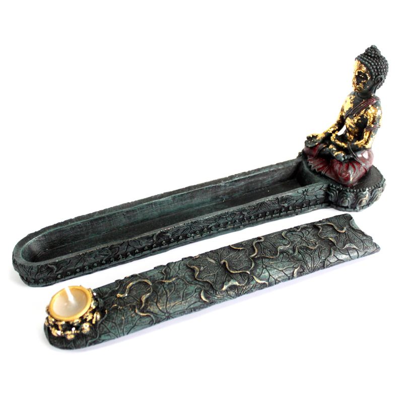 Antieke Boeddha - Wierookbrander & Doos