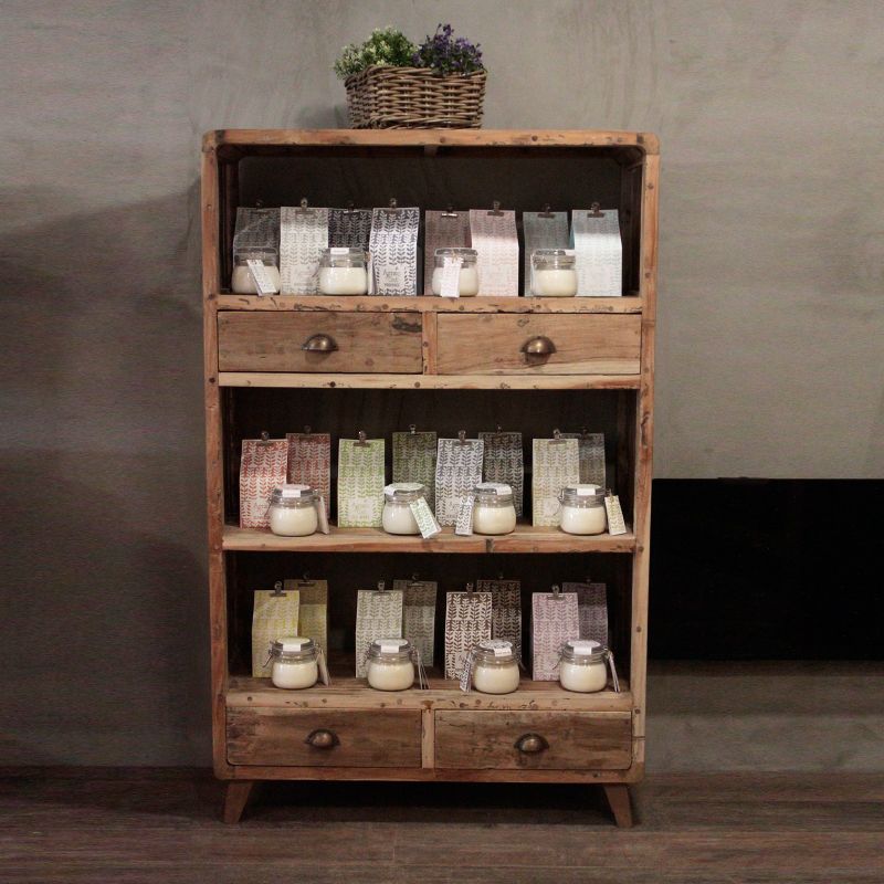 Planken Display Kast - Gerecycled Hardhout - 100 x 40 x 160cm