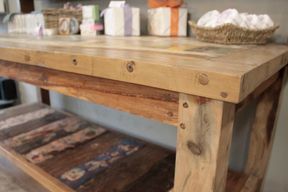 A&C Standaard Tafel met Bovenblad - Gerecycled Hardhout - 2.2m
