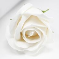 Ambachtelijke Zeep Bloem - Medium Roos - Wit